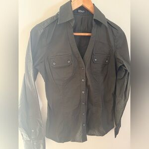 Express Y2K button up essential stretch